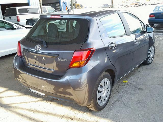 VNKKTUD38GA067338 - 2016 TOYOTA YARIS L GRAY photo 4