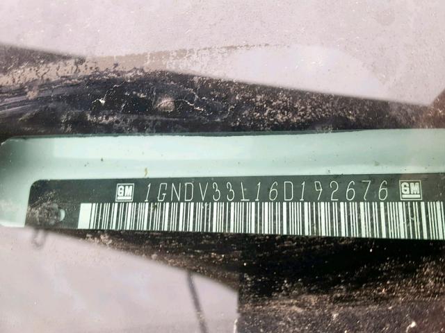 1GNDV33L16D192676 - 2006 CHEVROLET UPLANDER L Ağ foto 10
