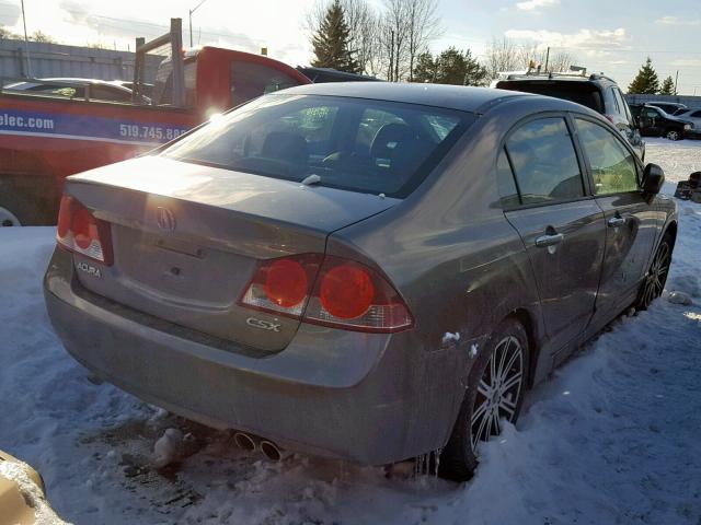 2HHFD56796H205608 - 2006 ACURA CSX PREMIU GRAY photo 4