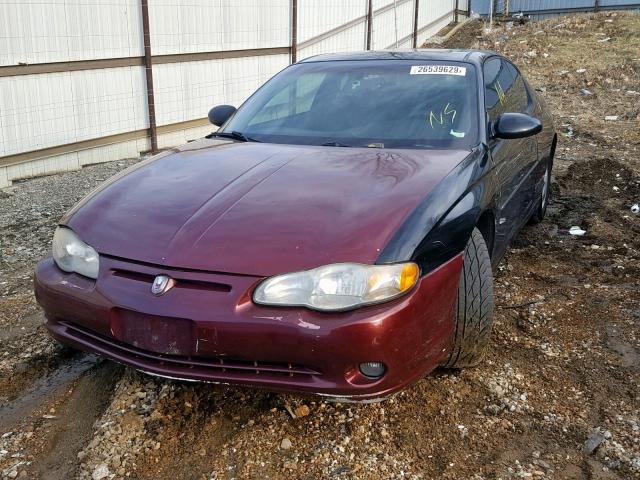 2G1WX12K039143446 - 2003 CHEVROLET MONTE CARL BLACK photo 2