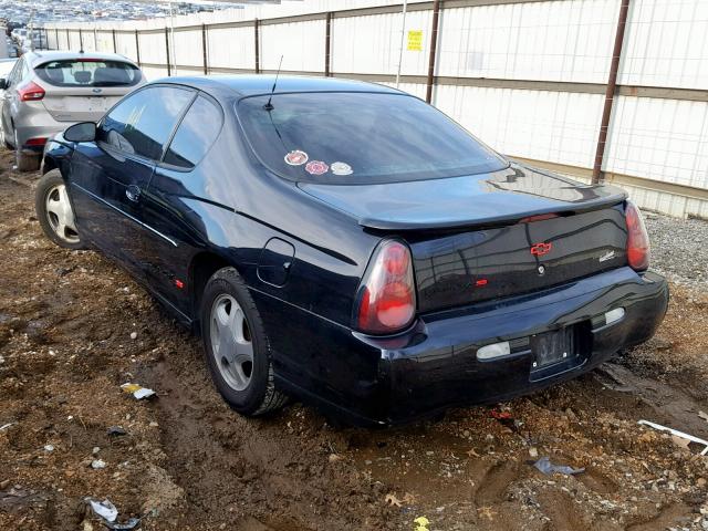 2G1WX12K039143446 - 2003 CHEVROLET MONTE CARL BLACK photo 3