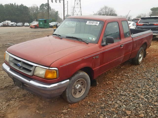 1FTCR14X3VTA15520 - 1997 FORD RANGER SUP RED photo 2