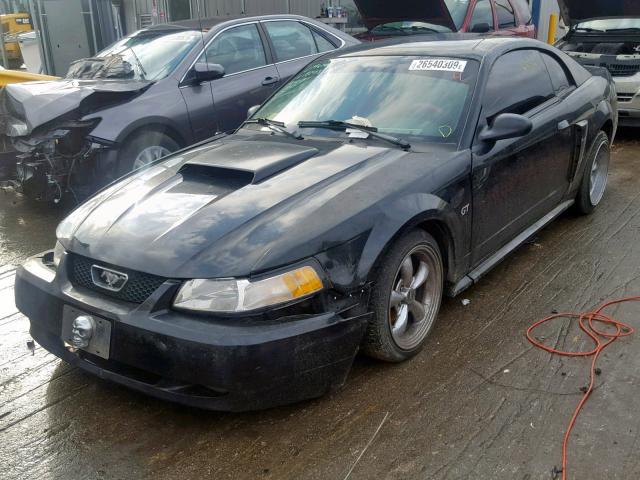 1FAFP42X12F192493 - 2002 FORD MUSTANG GT BLACK photo 2