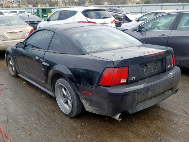 1FAFP42X12F192493 - 2002 FORD MUSTANG GT BLACK photo 3