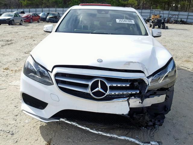 WDDHF5KB6EA985649 - 2014 MERCEDES-BENZ E 350 WHITE photo 9