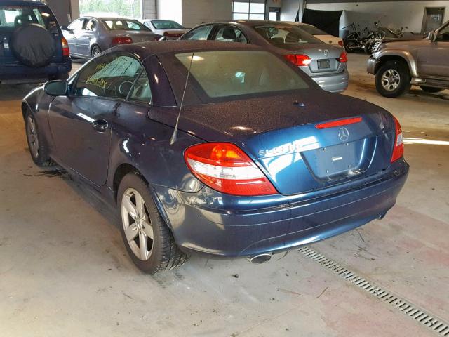 WDBWK54F96F100196 - 2006 MERCEDES-BENZ SLK 280 BLUE photo 3