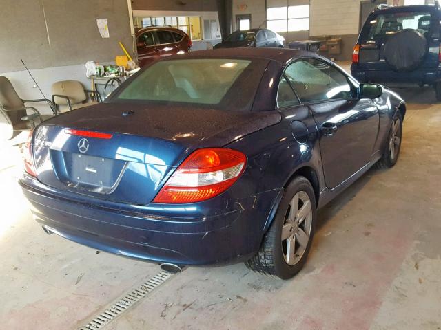 WDBWK54F96F100196 - 2006 MERCEDES-BENZ SLK 280 BLUE photo 4