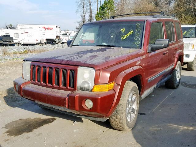 1J8HH58257C530819 - 2007 JEEP COMMANDER BURGUNDY photo 2