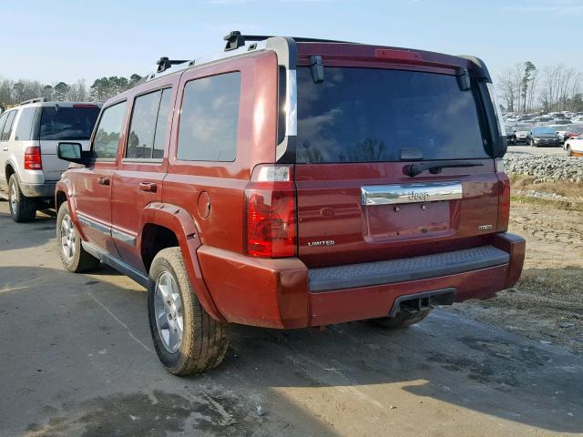 1J8HH58257C530819 - 2007 JEEP COMMANDER BURGUNDY photo 3
