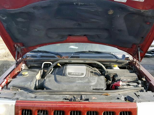 1J8HH58257C530819 - 2007 JEEP COMMANDER BURGUNDY photo 7