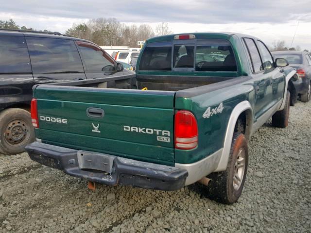 1D7HG48N83S348777 - 2003 DODGE DAKOTA QUA GREEN photo 4