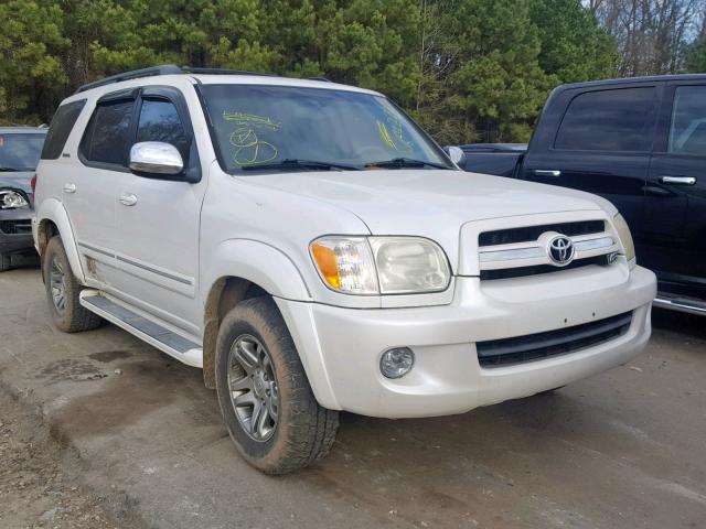 5TDBT48A67S286304 - 2007 TOYOTA SEQUOIA LI WHITE photo 1