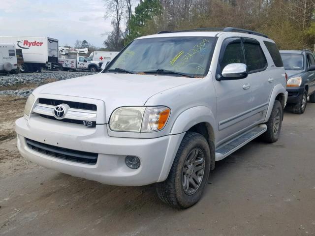 5TDBT48A67S286304 - 2007 TOYOTA SEQUOIA LI WHITE photo 2