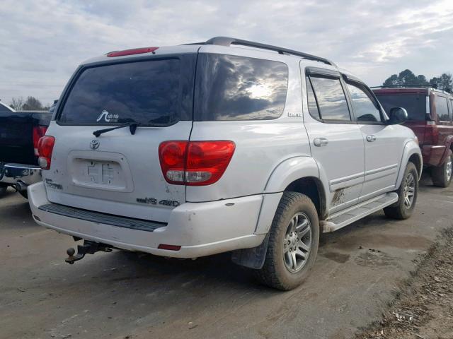 5TDBT48A67S286304 - 2007 TOYOTA SEQUOIA LI WHITE photo 4