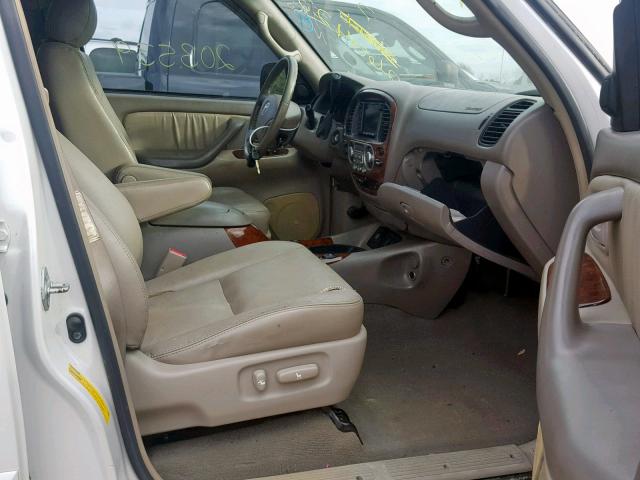 5TDBT48A67S286304 - 2007 TOYOTA SEQUOIA LI WHITE photo 5