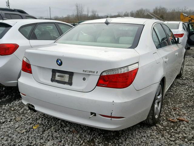 WBANW13558CN54630 - 2008 BMW 535 I WHITE photo 4