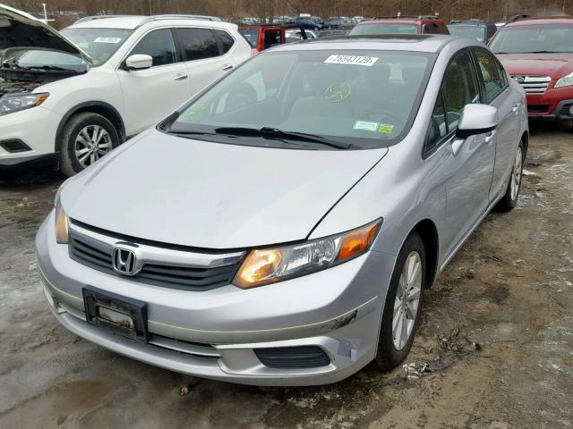 2HGFB2F93CH515727 - 2012 HONDA CIVIC EXL SILVER photo 2