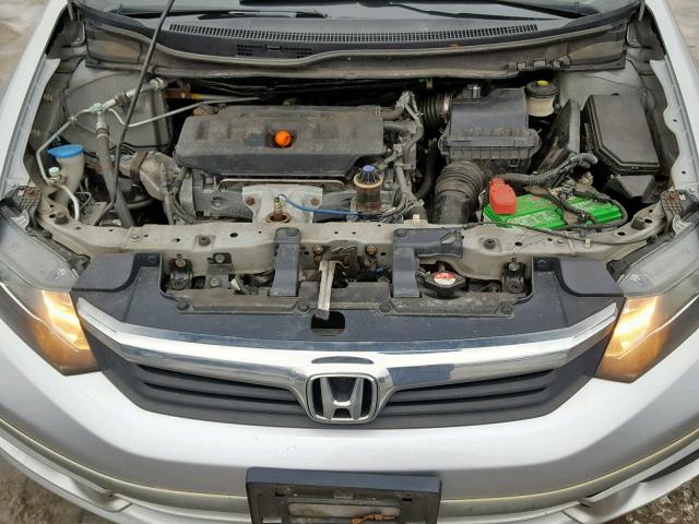 2HGFB2F93CH515727 - 2012 HONDA CIVIC EXL SILVER photo 7