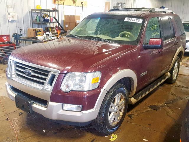 1FMEU74836UA94293 - 2006 FORD EXPLORER E MAROON photo 2