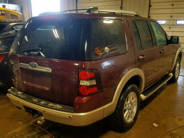 1FMEU74836UA94293 - 2006 FORD EXPLORER E MAROON photo 4