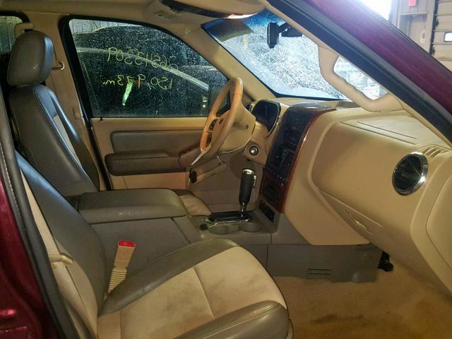 1FMEU74836UA94293 - 2006 FORD EXPLORER E MAROON photo 5