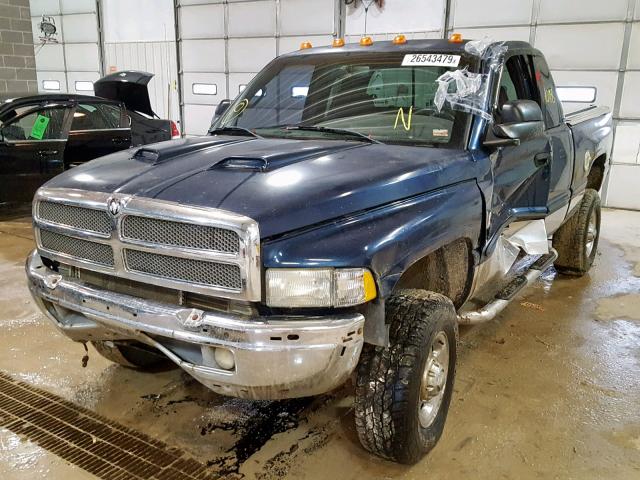 3B7KF23C52M269880 - 2002 DODGE RAM 2500 BLUE photo 2