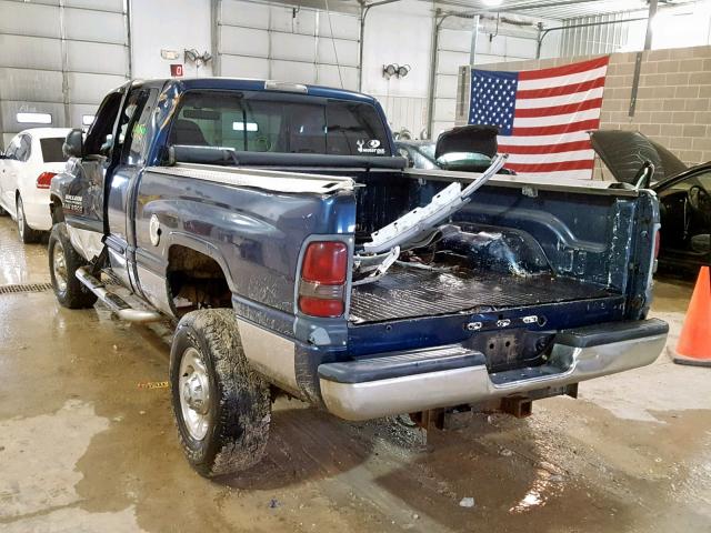 3B7KF23C52M269880 - 2002 DODGE RAM 2500 BLUE photo 3