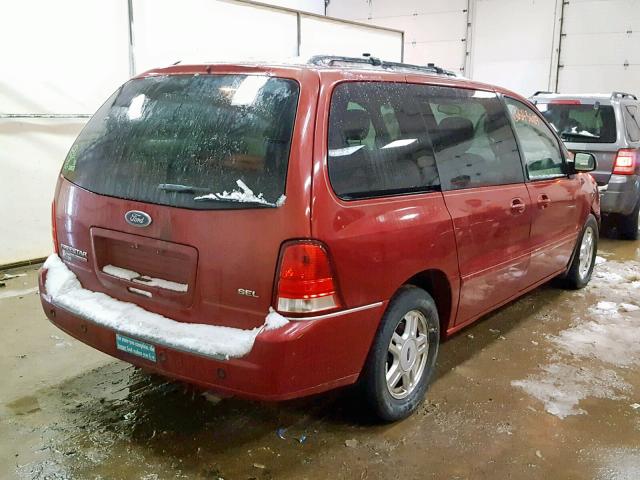 2FMDA52274BA25911 - 2004 FORD FREESTAR S MAROON photo 4