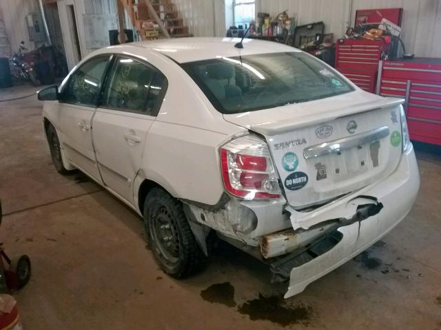 3N1AB6AP7BL633455 - 2011 NISSAN SENTRA 2.0 WHITE photo 3