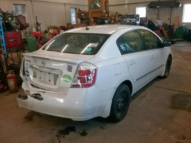 3N1AB6AP7BL633455 - 2011 NISSAN SENTRA 2.0 WHITE photo 4