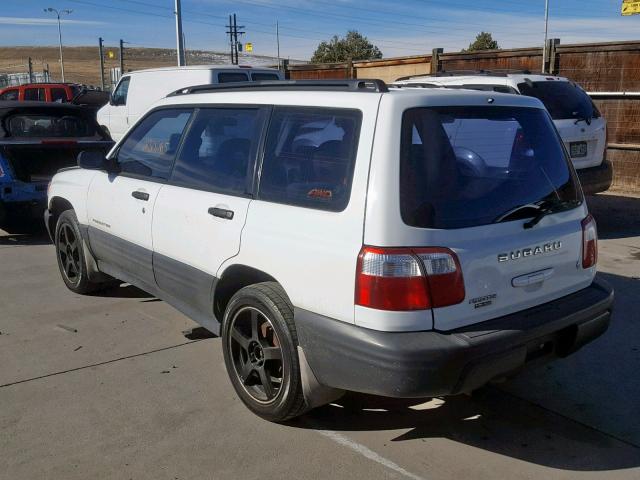 JF1SF63512H738398 - 2002 SUBARU FORESTER L WHITE photo 3