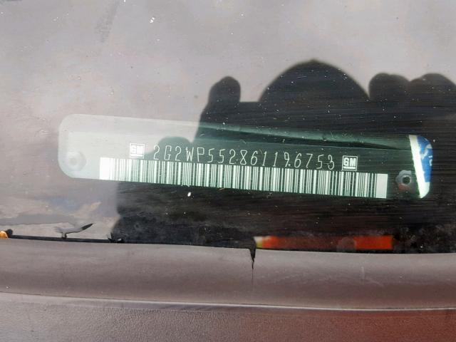 2G2WP552861196753 - 2006 PONTIAC GRAND PRIX BLUE photo 9