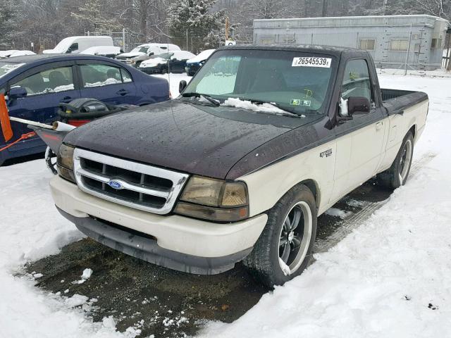 1FTYR10C4YTB26977 - 2000 FORD RANGER TWO TONE photo 2