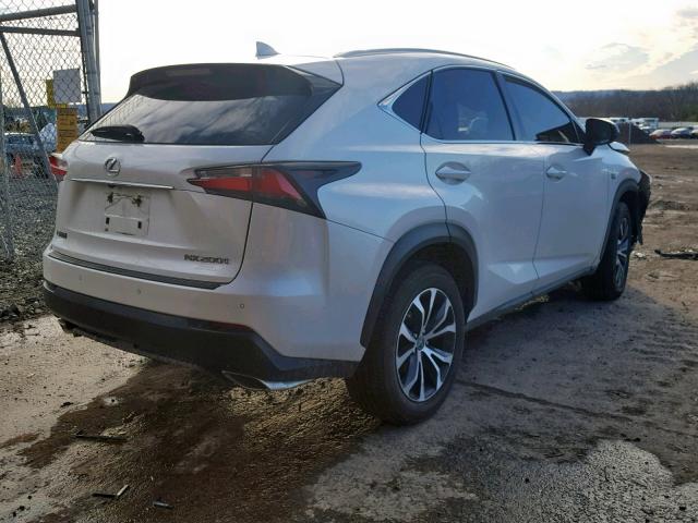 JTJBARBZ0F2028221 - 2015 LEXUS NX 200T WHITE photo 4