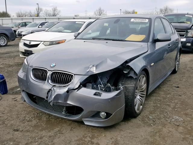 WBANW5C56ACT56619 - 2010 BMW 550 I GRAY photo 2