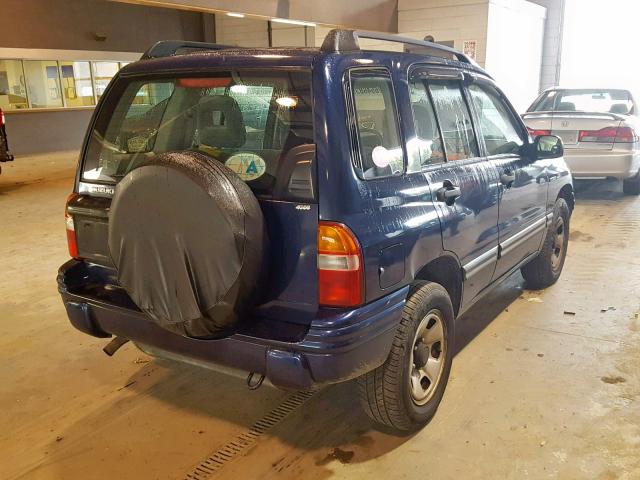 2S3TD52V526110741 - 2002 SUZUKI VITARA JLX BLUE photo 4