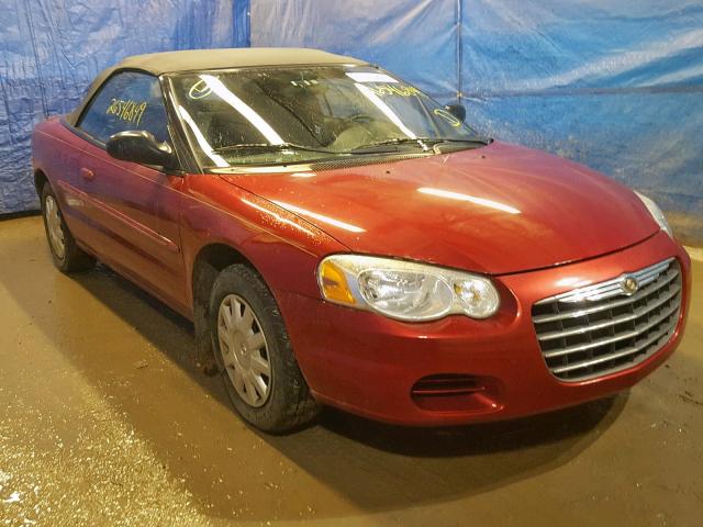 1C3EL45R44N253511 - 2004 CHRYSLER SEBRING LX RED photo 1