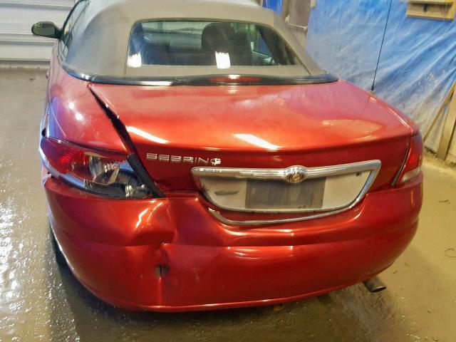 1C3EL45R44N253511 - 2004 CHRYSLER SEBRING LX RED photo 9