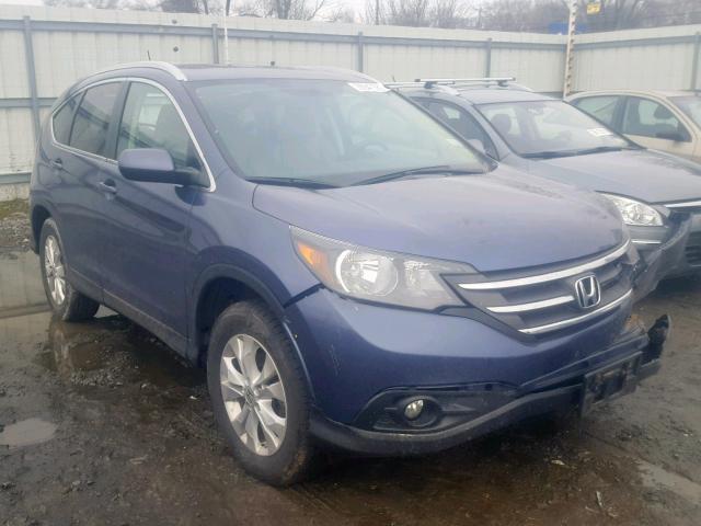 2HKRM4H77DH683375 - 2013 HONDA CR-V EXL BLUE photo 1