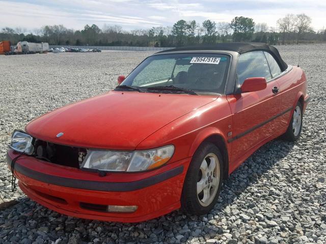 YS3DF78K317004348 - 2001 SAAB 9-3 SE RED photo 2