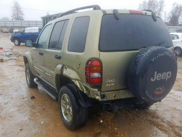 1J4GL38K52W332698 - 2002 JEEP LIBERTY RE GREEN photo 3