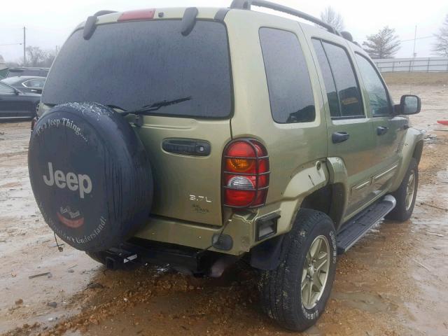 1J4GL38K52W332698 - 2002 JEEP LIBERTY RE GREEN photo 4