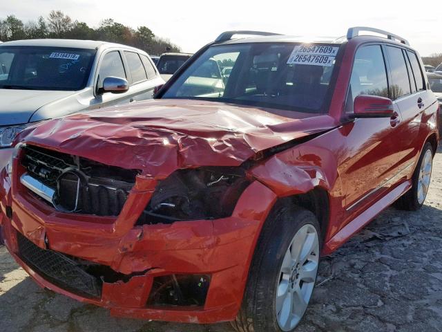 WDCGG8HB3AF312384 - 2010 MERCEDES-BENZ GLK 350 4M RED photo 2