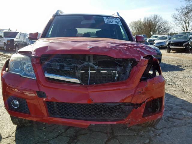 WDCGG8HB3AF312384 - 2010 MERCEDES-BENZ GLK 350 4M RED photo 9