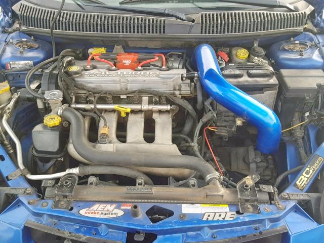 1B3ES66S84D531586 - 2004 DODGE NEON SRT-4 BLUE photo 7