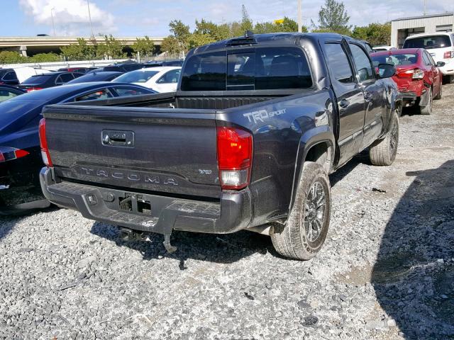 3TMAZ5CN3KM087648 - 2019 TOYOTA TACOMA DOU GRAY photo 4