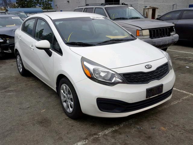 KNADM4A30D6257004 - 2013 KIA RIO LX WHITE photo 1