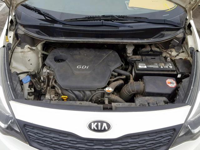 KNADM4A30D6257004 - 2013 KIA RIO LX WHITE photo 7