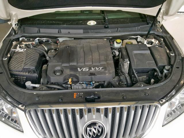 1G4GJ5E3XCF366315 - 2012 BUICK LACROSSE T WHITE photo 7