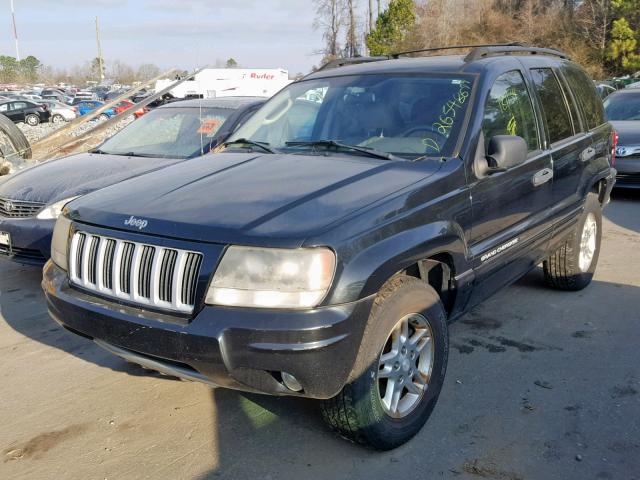 1J4GW48NX4C167856 - 2004 JEEP GRAND CHER BLACK photo 2